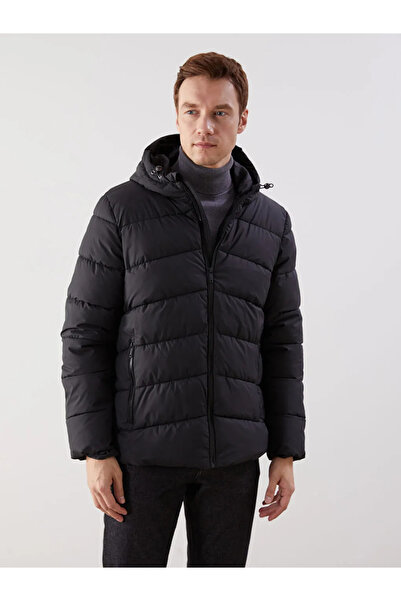 LC Waikiki Palton puf pentru bărbați cu glugă standard