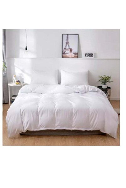 LUNA HOME Premium collection Queen/Double size 6 pieces Bedding Set without filler, Plain White Colo