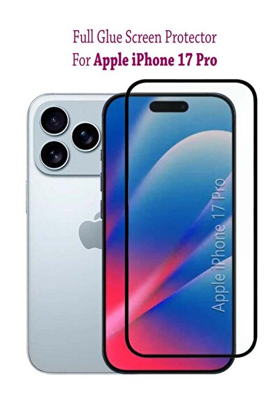 Generic واقي شاشة من الزجاج المقوى لهاتف آيفون 17 برو من آبل - أسود