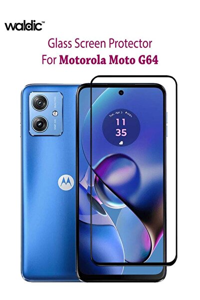 Generic واقي شاشة من الزجاج المقوى لهاتف موتورولا موتو جي 64 - أسود