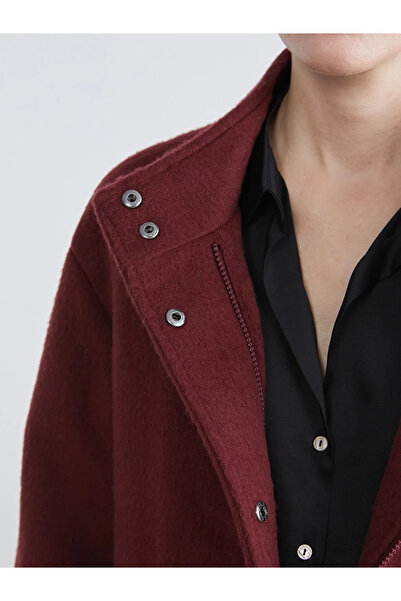 LC Waikiki Stand Collar Women's Stamp Coat