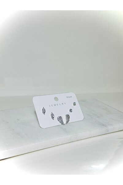 staınless steel 925 Ayar Gümüş İğne Uçlu 6’lı Küpe