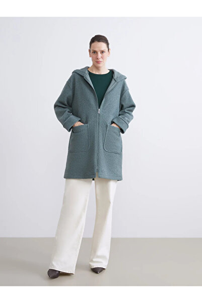 LC Waikiki Hooded Women's Plush Cardigan