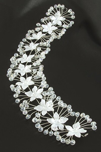 Bijuteri Net Daisy Pearl Crystal Hair Accessory