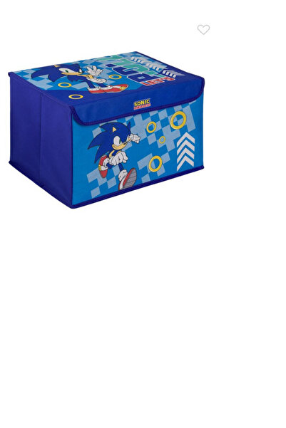 Uig Blue Textile Storage Box with Sonic Pattern & Lid 40x30x25cm