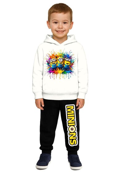 SEDİRLİ Mınıons cu imprimeu Set de trening pentru copii 3 fire Ş cu căptușeal...