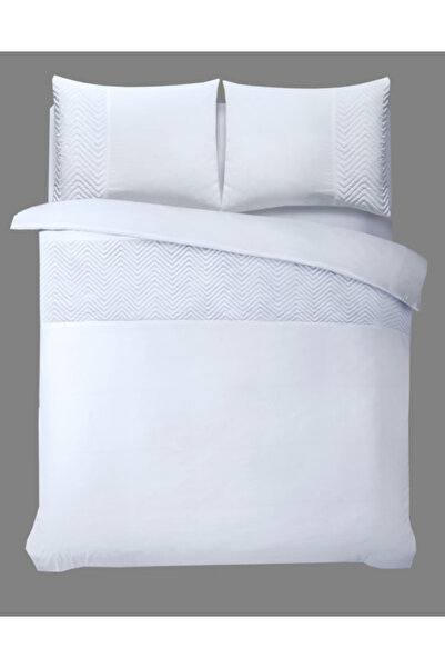 CrossLine White Velvet Bed Linen, 3 pieces, 200 x 220 cm, 2 pillowcases 60 x 70 cm
