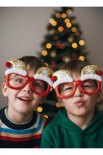 Kokoş Parti Yılbaşı Temalı Lüx Parti Gözlüğü Yeni Yıl Gözlük Noel Aksesuarı Y...