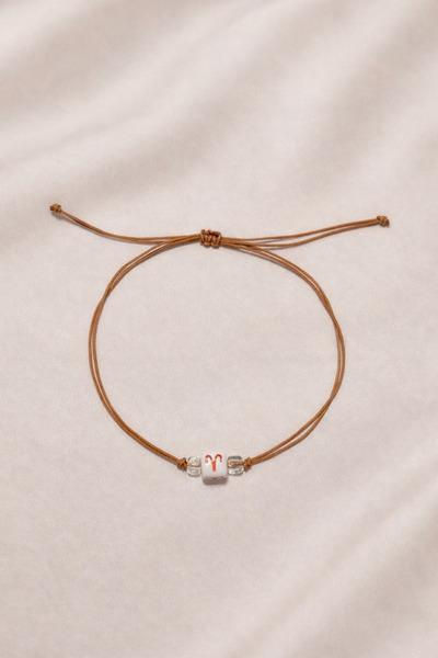 Femenino Koç Burcu Simgeli Ayarlanabilir İp Bileklik
