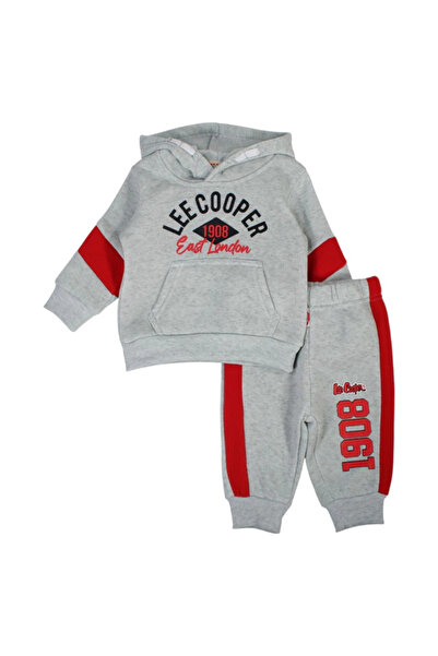 Lee Cooper Baby boys' tracksuit, collection 2025, 100% polyester, size 3M, color Light Gray