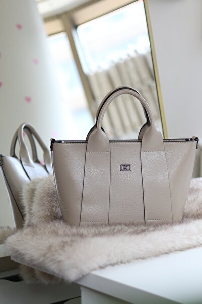 Moom Bag Women's Cream Large Size Strap Shoulder Bag