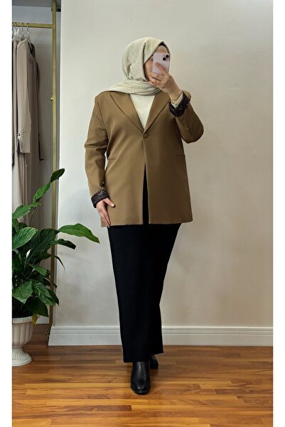 RAŞEL DESİGN TABA ETNİK DESEN BLAZER CEKET