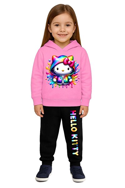 SEDİRLİ Hello Kity με τύπωμα Παιδικό Σετ Φούτερ 3 Νήματα Σετ επένδυση fleece ...