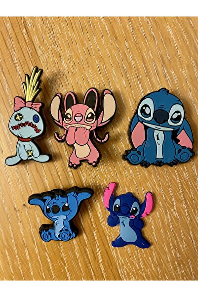atölye karnaval Stitch Set Jibbitz Terlik Süsü 5Ad