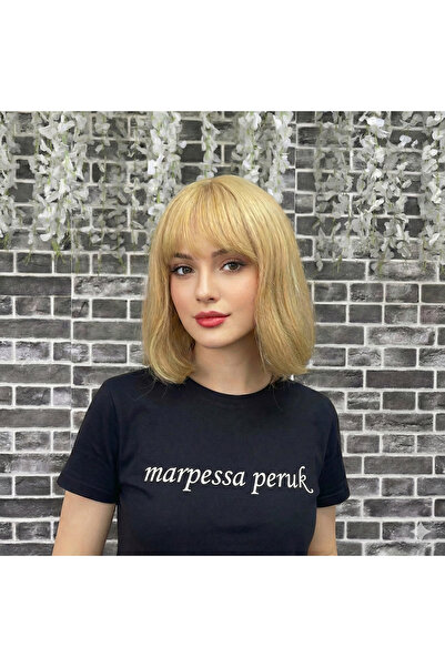 Marpessa Kısa Küt Perçemli Fiber Sentetik Peruk Luxway Serisi