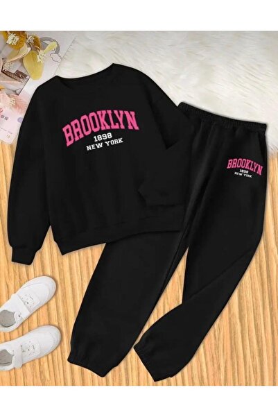 No Plan طقم رياضي بطبعة بروكلين 1989 للأطفال من كيز تشيلدرن