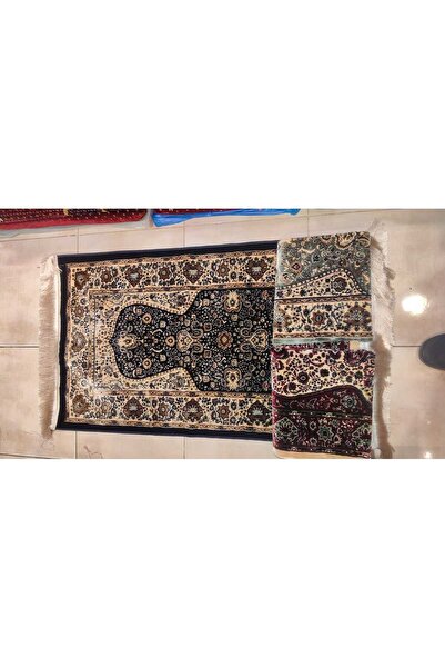 FABRIC محراب كحلي بنقوش نباتية دقيقة وإطار فاتح، مقاس 70*110 سم، مظهر أنيق.