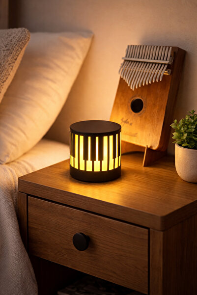 Dekor atolyem Piyano Şeklinde Yuvarlak Dekoratif Lamba