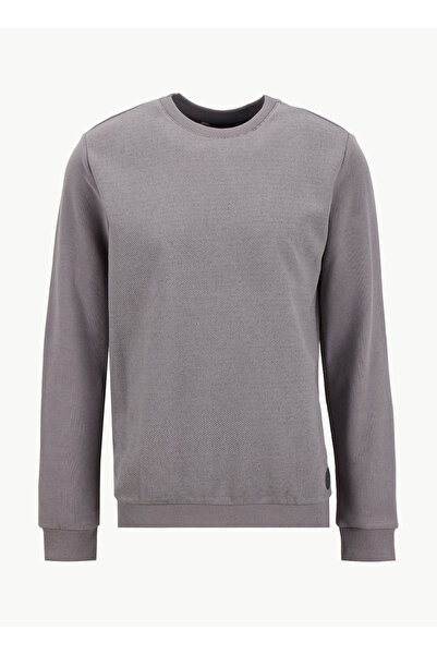 Lee Cooper Round Neck Gray Men's Sweatshirt 261 Lcm 241064 Newdiagonal Ice Gray