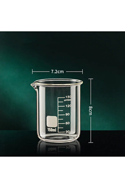 choice2 150ml 1Pcs High Borosilicate Glass Beaker Clear Measuring Cup with Sc...