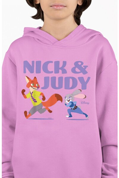 Fuddy Moda Nick i Judy Štampano Sa kapuljačom Dječja majica, unisex zootopija...