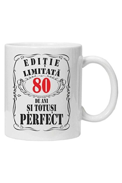 CRD PRINT Cană personalizată cu textul „Ediție limitată”, 80 de ani