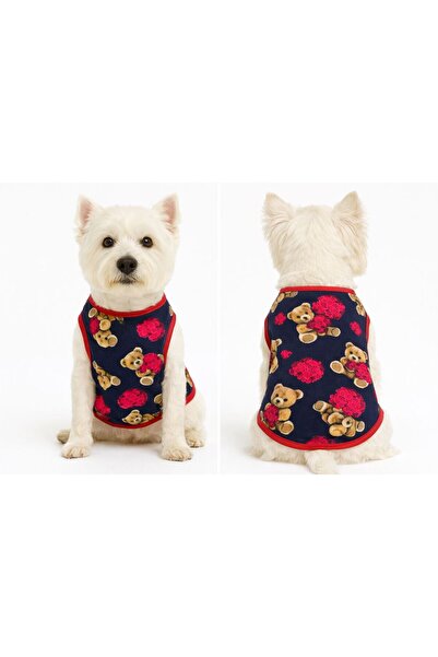 DOGİ&DOG Küçük Irk Sweet Bear Köpek Atleti Kedi Atleti Köpek Kıyafeti (1-10KG)