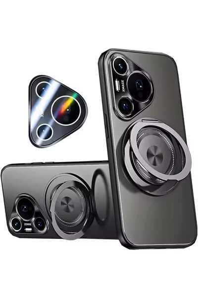 Lukione متوافق مع جراب Huawei Pura 80 Pro، جراب شحن مغناطيسي مع حماية عدسة مغ...