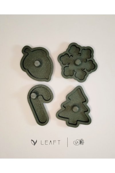 Leaft Design New Year Concept Special Design Cookie Mold Set - 3D Printing