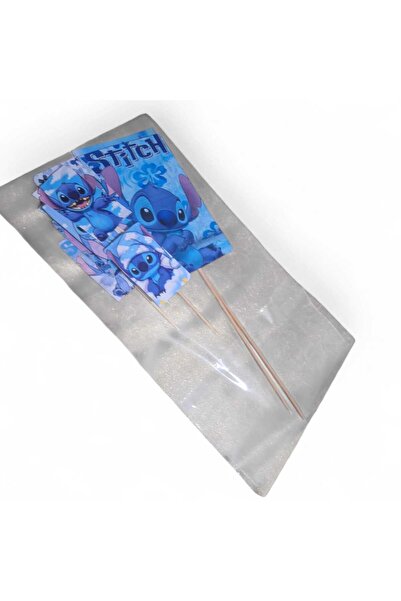 mutluanılarpartievi Mutlu Anılar Parti Evi Stitch Pasta Süsü Kürdan 9lu