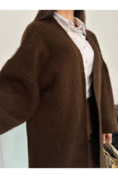 Abalı Yeni sezon kışlık triko ceket sakal Yumuşak yün iplik Alhawi Ruby model