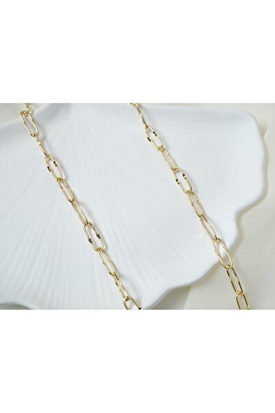 ATELİER TUĞBA KOL149 GOLD RENK ATAÇ ZİNCİR KADIN KOLYE - 50 cm + 5 cm UZATMA