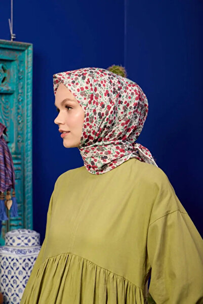 İpekhan Marrakech Koleksiyon Soft Eşarp Soluk Sarı Kırmızı 1193-29