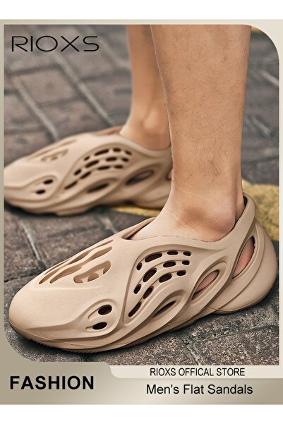 RIOXS شباشب رجالية ناعمة للجري، مانعة للانزلاق، صنادل صيفية مغلقة من الأمام، ...