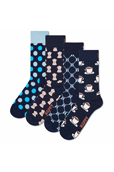 Happy Socks 4er Pack Unisex Socken - Geschenkbox, Classics, gemischte Farben
