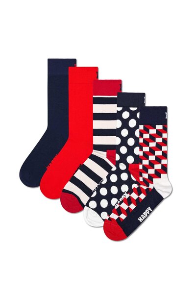 Happy Socks Unisex Socken, 5er Pack - Motivsocken, Kurzsocken, Baumwolle