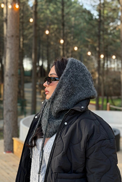 Eka Tricotaj antracit pentru femei Balaklava Beanie 594-14911