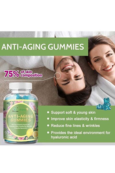 Wins Town Collagen Glow Anti-Aging Whitening and Brightening,Health Support Dietary Supplement 60 Gummies