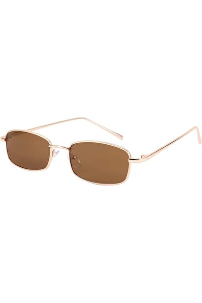 FEISEDY Vintage Small Rectangle Sunglasses Women Men Retro