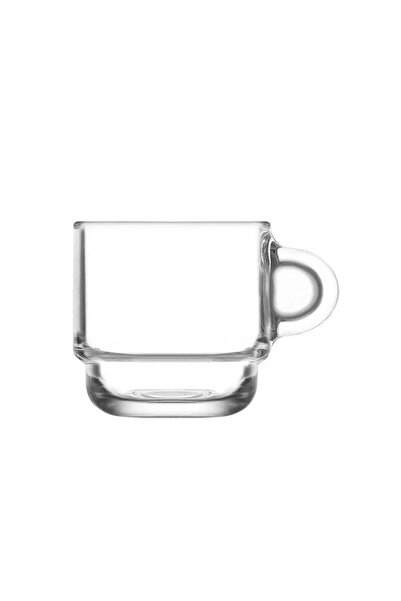 LAV طقم أكواب قهوة مريحة مكون من 6 قطع، سعة 91 مل - شفاف