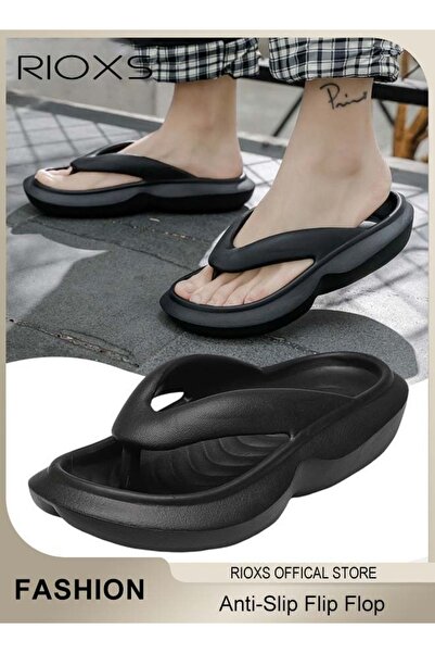 RIOXS Unisex Thicken Sole Flip Flops, Ultra Soft Arch Support Slides Sandals ...