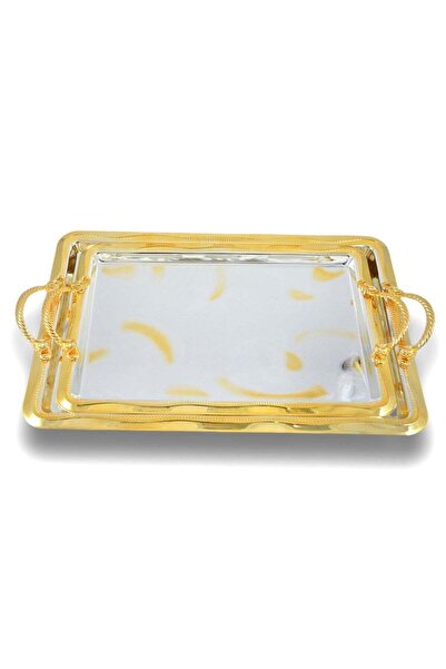 AVCI HOME MAKER صينية تقديم فاخرة مستطيلة الشكل من قطعتين من هوم ميكر