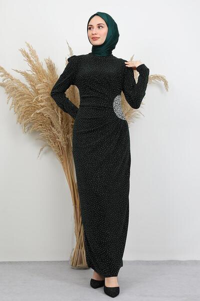 GİYZAMİLA Rochie de seară Moana cu pietre smarald