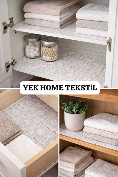 YEK HOME TEKSTİL 50CM/1-3-5-10-15MT DANTEL PVC SİLİNEBİLİR RAF ÖRTÜ,KAYMAZ TA...