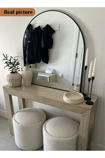 Taimi Elegant DesignMirror 70X50cm-Makeup Mirror with Black Metal Frame for d...