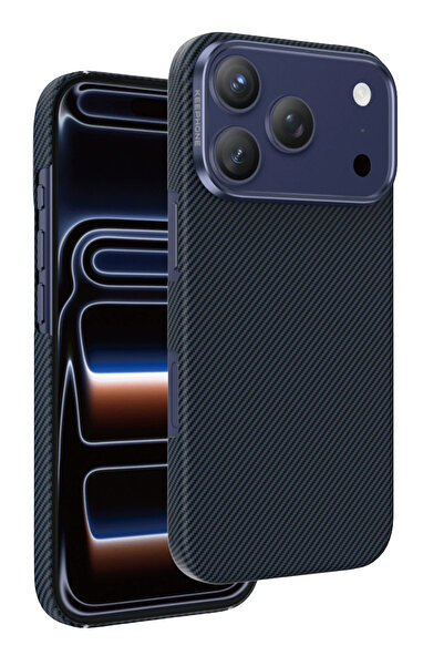 KeepHone حافظة أبل آيفون 17 برو ماكس من الكيفلار، حافظة رفيعة بخطوط أفقية من ...