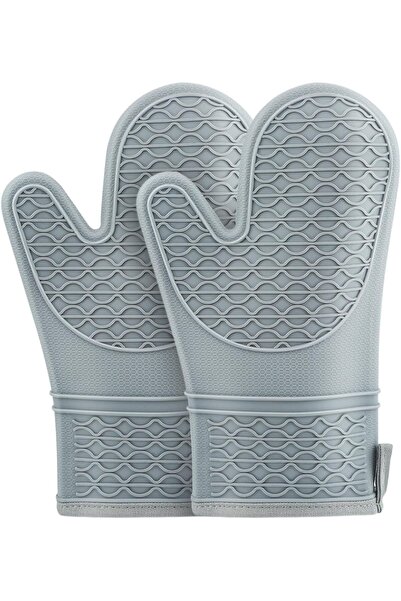 Arabest 2PCS Silicone Oven Mitt,with Soft Cotton Lining,Heat and Water Resistant Non-slip Oven Mitt