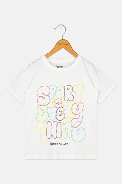 Reebok Kids Girl Sportswear Fit Short Sleeve Outdoor Top, White