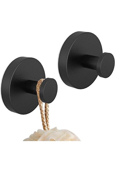 Arabest black Suction cup hook, suitable for showers, hanging towels, installed on shower doors