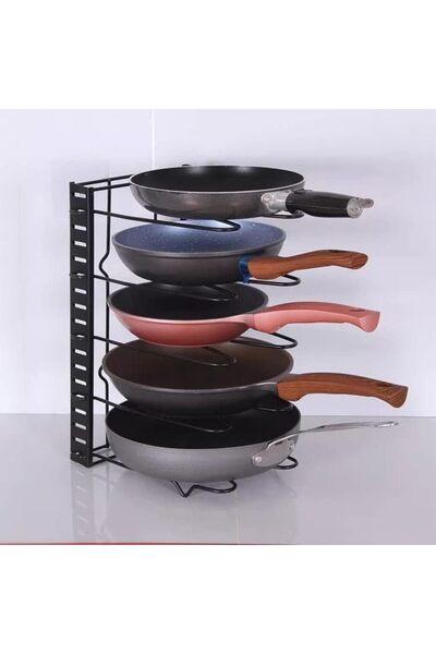 Generic حامل أواني، رف لأغطية القدور، منظم أواني